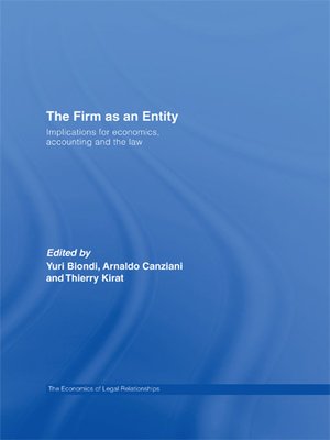 cover image of The Firm as an Entity